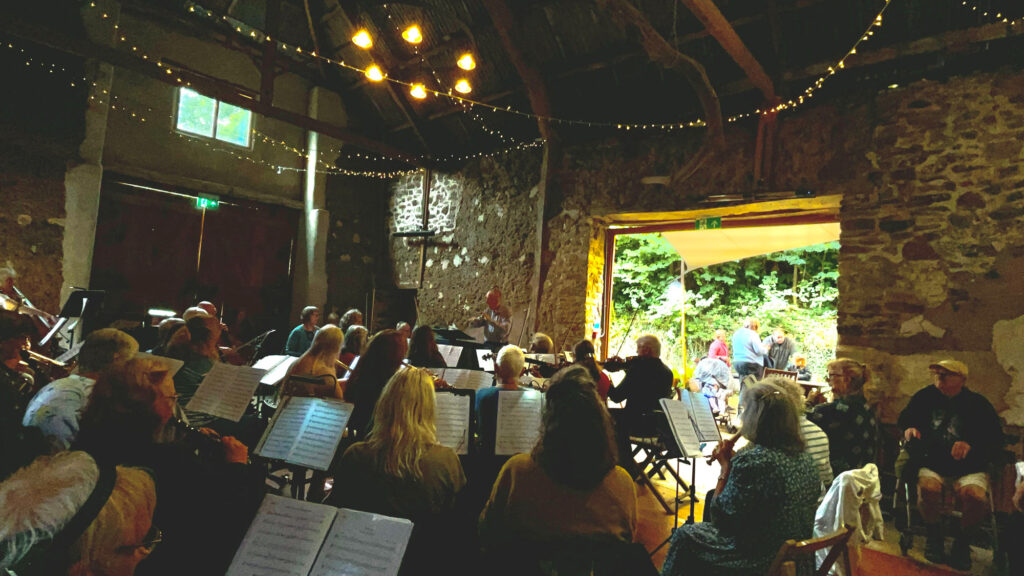 The Bondleigh Barn Band in a barn concert