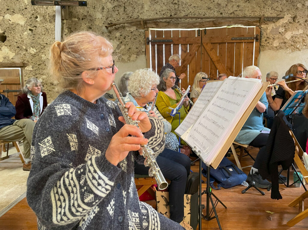 The Bondleigh Barn Band in a barn concert