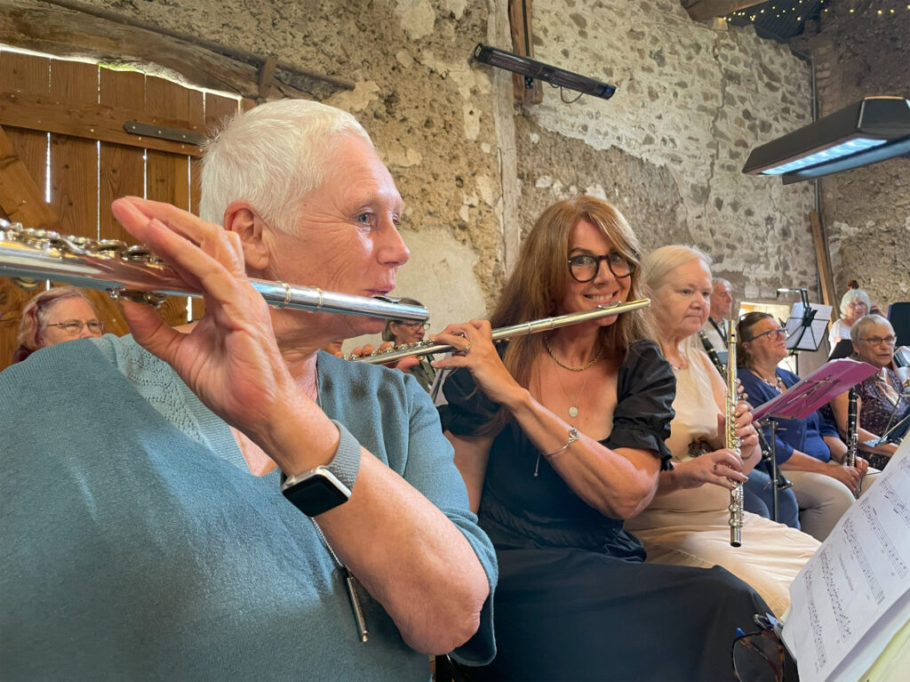The Bondleigh Barn Band in a barn concert