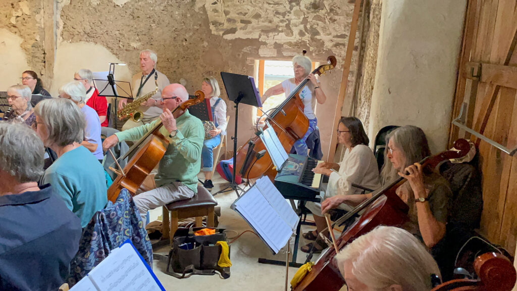 The Bondleigh Barn Band in a barn concert
